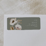 Whimsical Wildflower | Sage Green Return Address L<br><div class="desc">This Whimsical Wildflower | Sage Green return address label is perfect for your simple, elegant boho wedding. The minimalist watercolor wildflowers will help bring your vision to life! The design of pretty white and gold flowers, with touches of purple and yellow, is sure to complete your minimal fall floral wedding...</div>