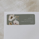 Whimsical Wildflower | Sage Green Return Address L<br><div class="desc">This Whimsical Wildflower | Sage Green return address label is perfect for your simple, elegant boho wedding. The minimalist watercolor wildflowers will help bring your vision to life! The design of pretty white and gold flowers, with touches of purple and yellow, is sure to complete your minimal fall floral wedding...</div>