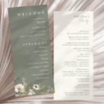 Whimsical Wildflower | Sage Green Wedding Program Programme<br><div class="desc">This Whimsical Wildflower | Sage Green wedding program is perfect for your simple, elegant boho wedding. The modern rustic greenery accompanied by the minimalist watercolor wildflowers will help bring your vision to life! This design of pretty gold flowers, touches of bohemian sage green and purple is sure to complete your...</div>