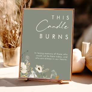 Whimsical Wildflower   Sage This Candle Burns Poster