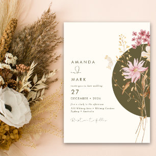 Whimsical Wildflower Spring Summer Fall Invitation