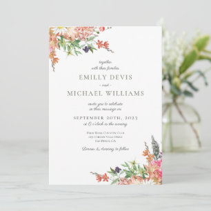 Whimsical Wildflower Wedding Invitation