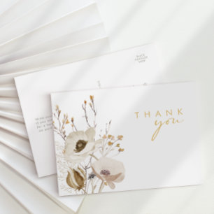 Whimsical Wildflower Wedding Thank You Postcard
