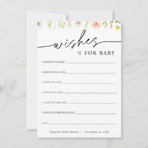 Whimsical Wildflower Wishes for Baby Card