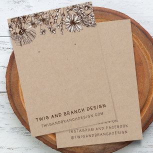 Whimsical Wildflowers Earring Display Card