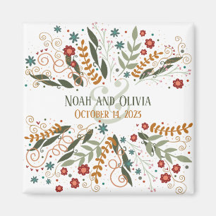 Whimsical Wildflowers Floral Elegant Inspirivity Magnet