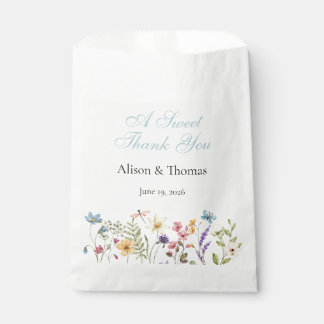Whimsical Wildflowers Meadow Wedding  Favour Bags