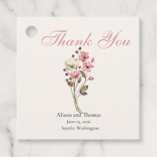 Whimsical Wildflowers Meadow Wedding  Favour Tags