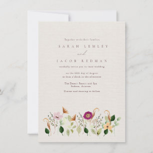 Whimsical Wildflowers Wedding Invitation