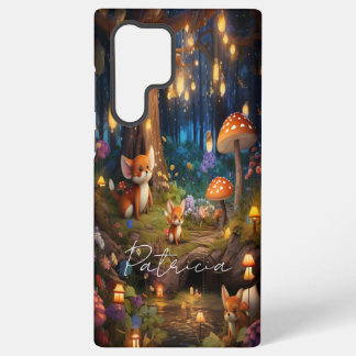 Whimsical Wildlife - Cute Animal Foxes Mushroom Samsung Galaxy Case