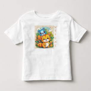 Whimsical Wildlife Wonderland Kids T-Shirt Design