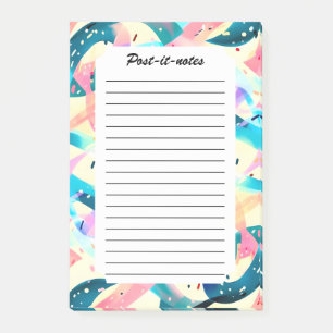 Whimsical Wind Retro Abstract Ribbon Post-it Notes