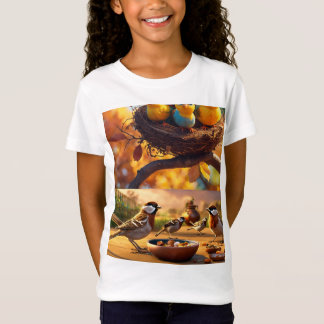 "Whimsical Wings: Cartoon Bird T-Shirt Designs"