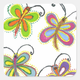 Whimsical Wings: Stunning Butterfly-Themed design Square Sticker