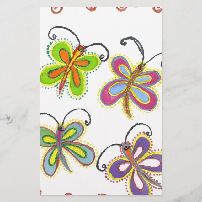 Whimsical Wings: Stunning Butterfly-Themed design Stationery (Front)