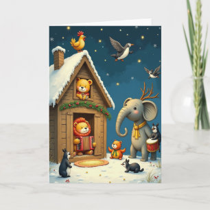 Whimsical Winter Cottage Card