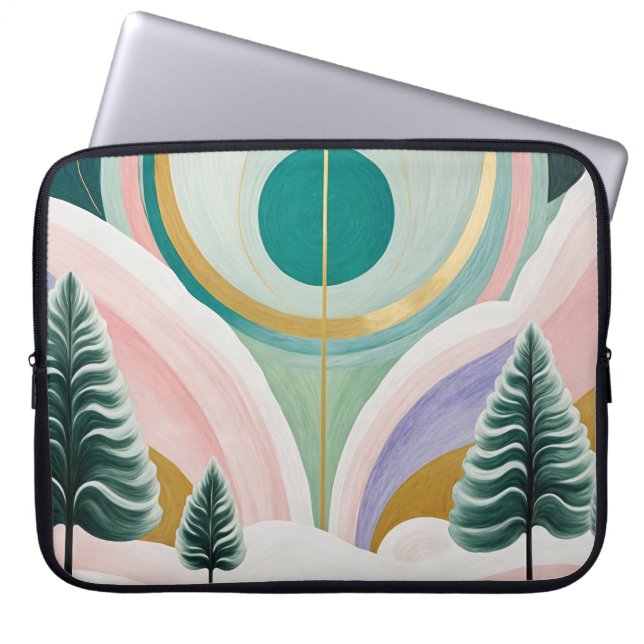 Whimsical Winter Dreamscape Laptop Sleeve (Front)