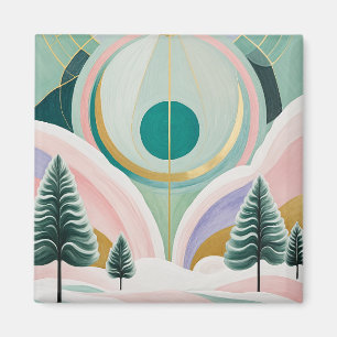 Whimsical Winter Dreamscape Magnet