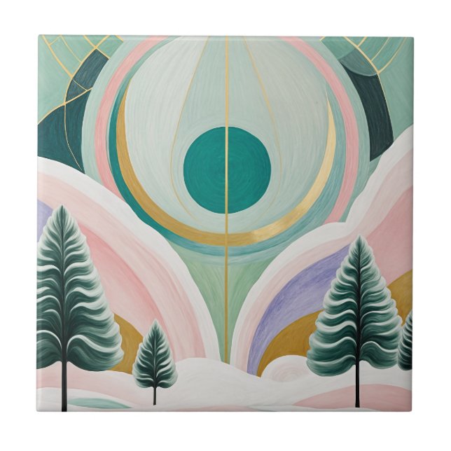 Whimsical Winter Dreamscape Tile (Front)