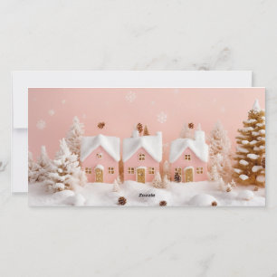 Whimsical Winter Holiday Card 3 Photo Collage