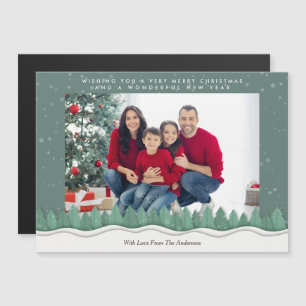 Whimsical Winter Holiday Photo Christmas Card