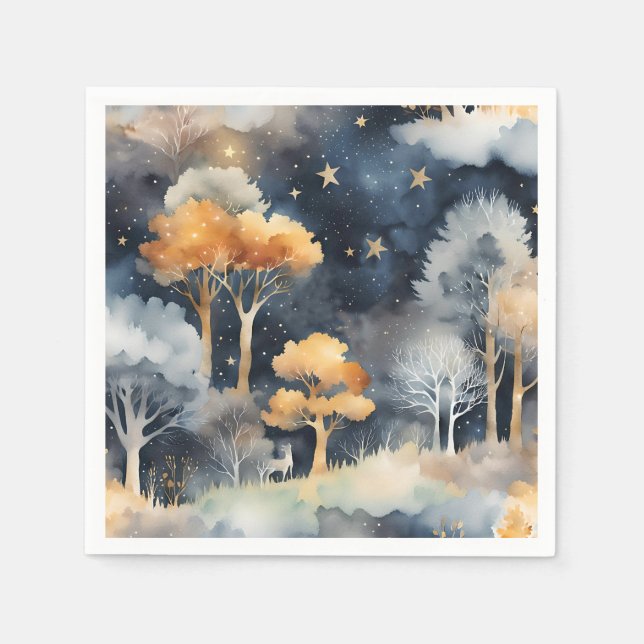 Whimsical Winter Landscape   Napkin (Front)
