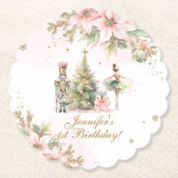 Whimsical Winter Onederland the Nutcracker Paper Coaster