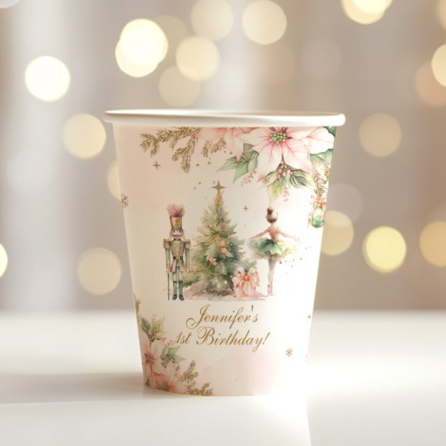Whimsical Winter Onederland the Nutcracker Paper Cups (Creator Uploaded)