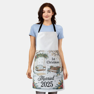 Whimsical Winter Park Our First Christmas Married Apron