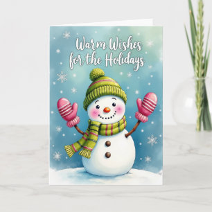 Whimsical Winter Snowman Card