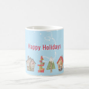 Whimsical Winter Street Holiday Coffee Mug