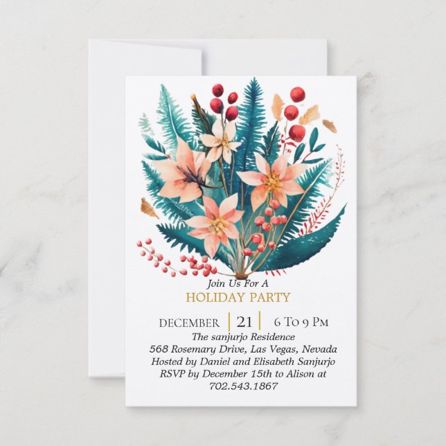 Whimsical Winter Wonderland: Personalise Your Invi Invitation (Front)