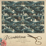 Whimsical Winter Woodland Christmas Decoupage  Tissue Paper<br><div class="desc">**Whimsical Winter Woodland Christmas Wrapping** Wrap your gifts in the sophisticated charm of a bygone era with our Whimsical Winter Woodland Wrapping. This elegant paper features a vintage-inspired winter scene, where rustic cottages nestle among floral and foliage motifs under a starry sky. The design evokes a cosy, rustic vibe with...</div>