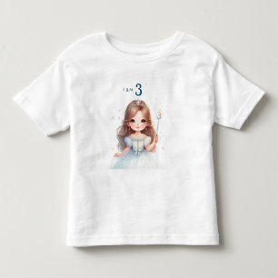 Whimsical Wishes: Turning Three Toddler T-Shirt
