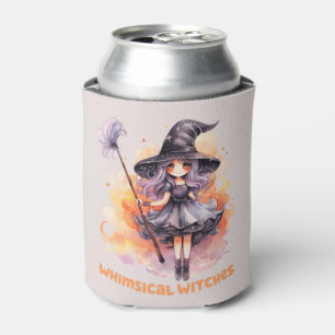 Whimsical Witches – Cute Halloween Witch Can Cooler