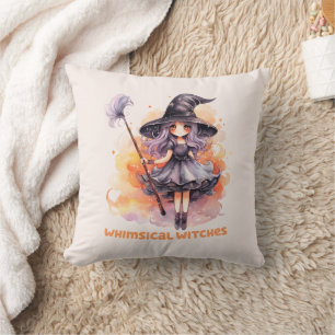 Whimsical Witches – Cute Halloween Witch Cushion