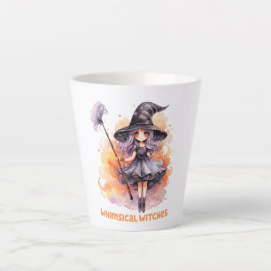 Whimsical Witches – Cute Halloween Witch Latte Mug