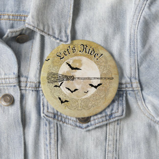 Whimsical Witchy Full Moon 10 Cm Round Badge