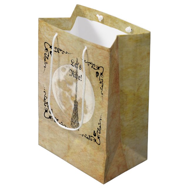 Whimsical Witchy Full Moon  Medium Gift Bag (Front Angled)