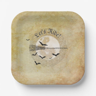 Whimsical Witchy Full Moon Paper Plate