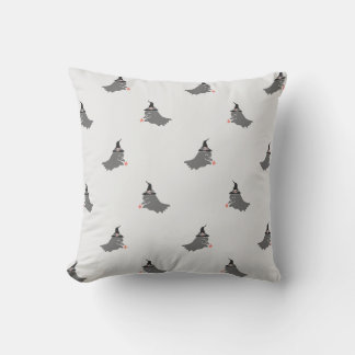 Whimsical Witchy Ghost Pattern Cushion