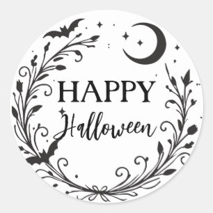 Whimsical Witchy Wiccan Herb Magic Halloween Classic Round Sticker