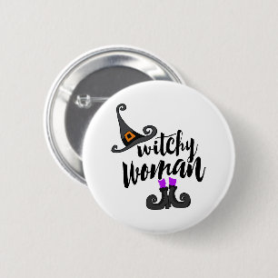 Whimsical Witchy Woman Halloween 6 Cm Round Badge
