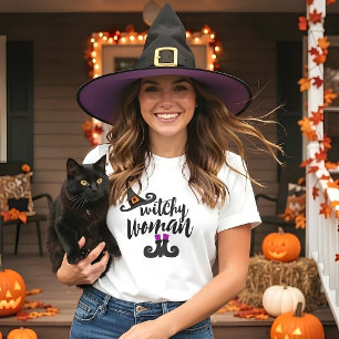 Whimsical Witchy Woman Halloween T-Shirt