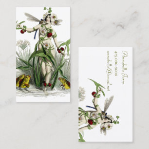 Whimsical Woman and Creatures Business Card