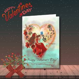 Whimsical Women playing music Card