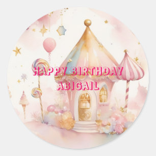 Whimsical wonder Candyland  Classic Round Sticker