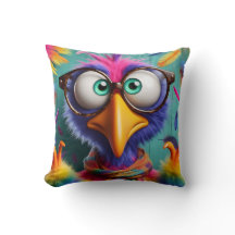Whimsical Wonder: Colourful Bird with Big Sunglass