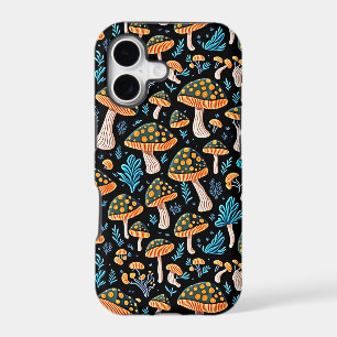 Whimsical Wonder Mushroom Pattern iPhone Case