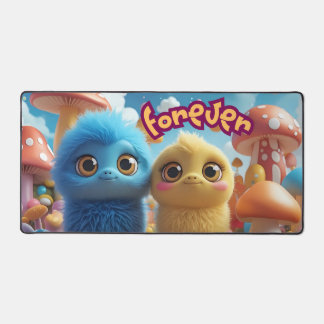 "Whimsical Wonderland – Cute Fantasy Creatures Des Desk Mat